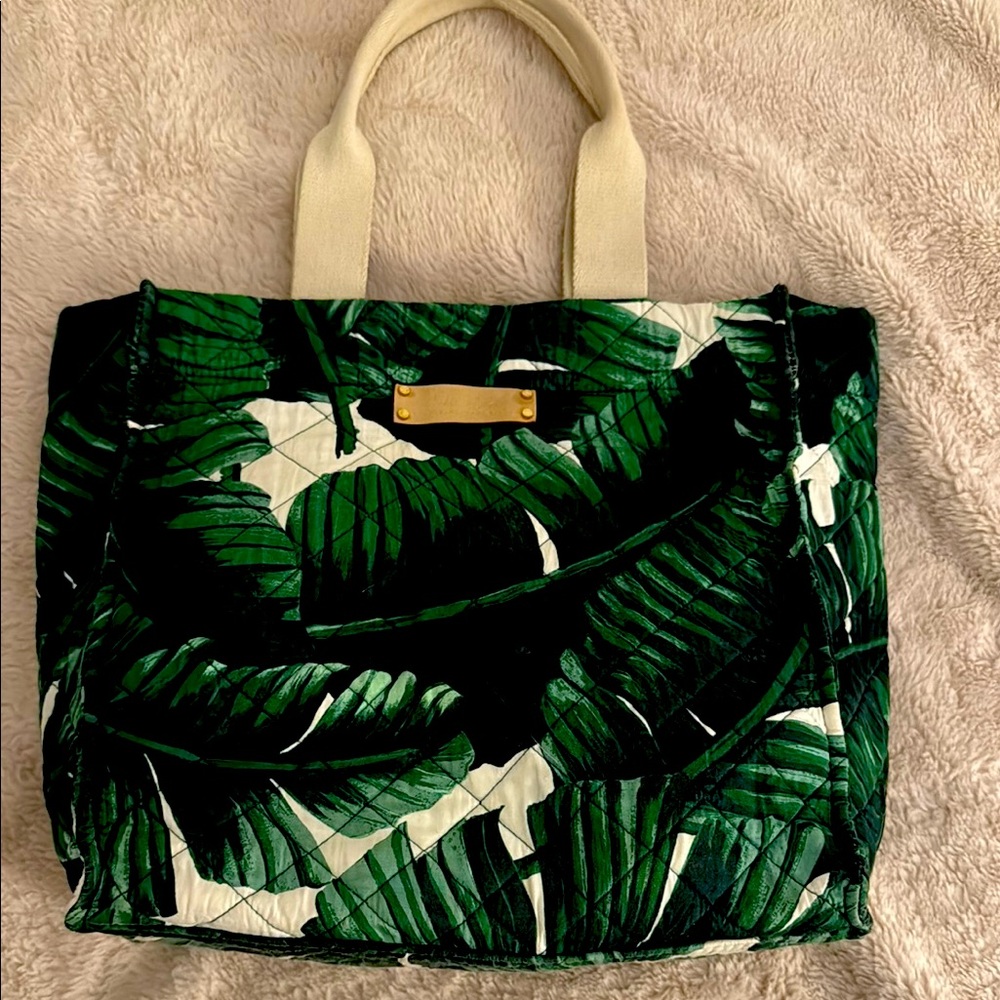 India Hicks cotton quilted tote